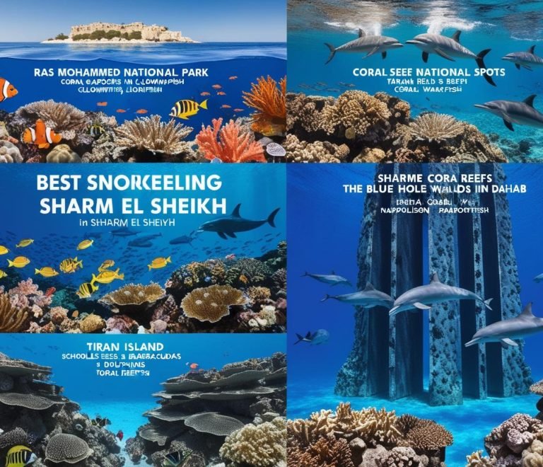 Sharm El Sheikh snorkeling, best snorkeling spots in Egypt, Ras Mohammed snorkeling, Tiran Island snorkeling, Sharm El Sheikh marine life, Red Sea snorkeling tour