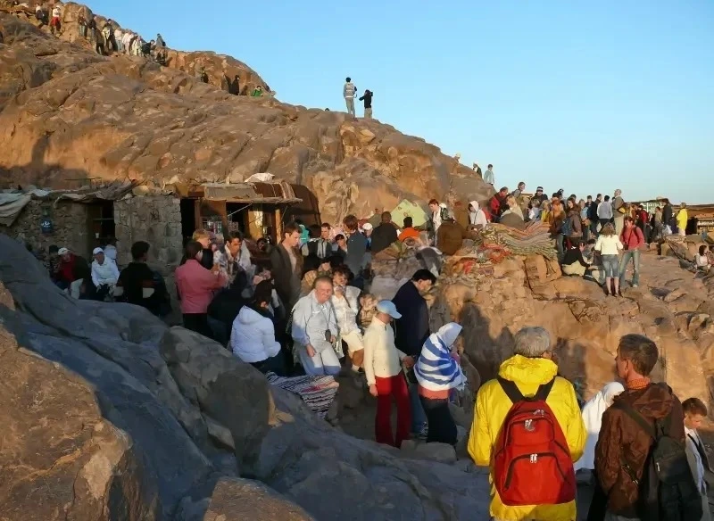 St. Catherine Monastery nestled at the base of Mount Sinai.