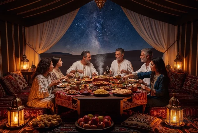 Gourmet Bedouin dinner family Sharm El Sheikh private camp stargazing