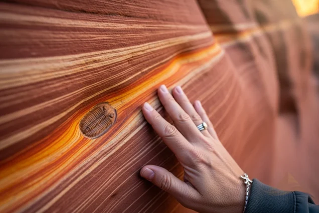 Detailed view of vibrant sandstone textures inside Sinai Colorful Canyon, highlighting geological beauty on an easy hike.