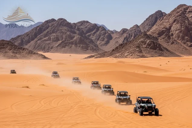 Family-of-four-enjoying-a-luxury-private-buggy-tour-in-the-Sharm-El-Sheikh-desert-at-sunset-an-unforgettable-family-adventure-from-Sharm-El-Sheikh