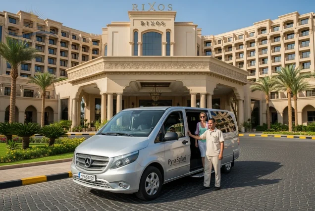 Luxury-private-transfer-picking-up-a-family-from-their-Sharm-El-Sheikh-hotel-for-a-seamless-desert-safari-experience-emphasizing-Sharm-El-Sheikh-safari-convenience