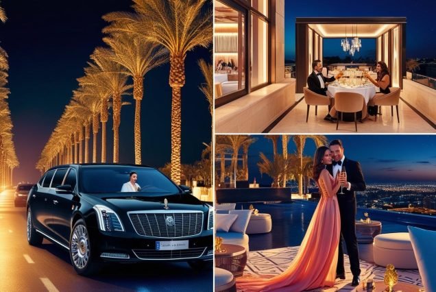 Luxury limo tour Sharm, VIP nightlife experience Egypt, limousine service Sharm El Sheikh, private night tour Egypt, fine dining & nightlife Sharm