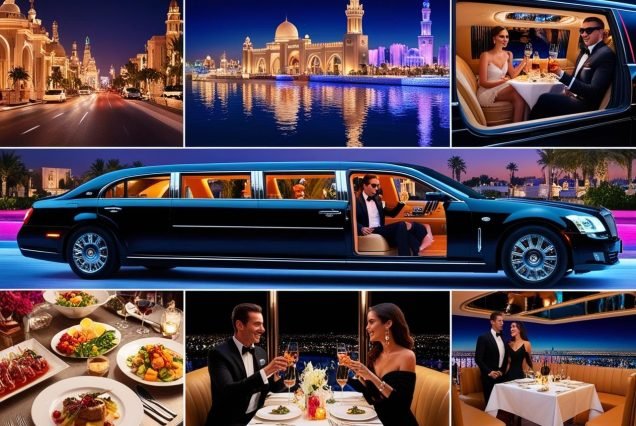 Luxury limo tour Sharm, VIP nightlife experience Egypt, limousine service Sharm El Sheikh, private night tour Egypt, fine dining & nightlife Sharm