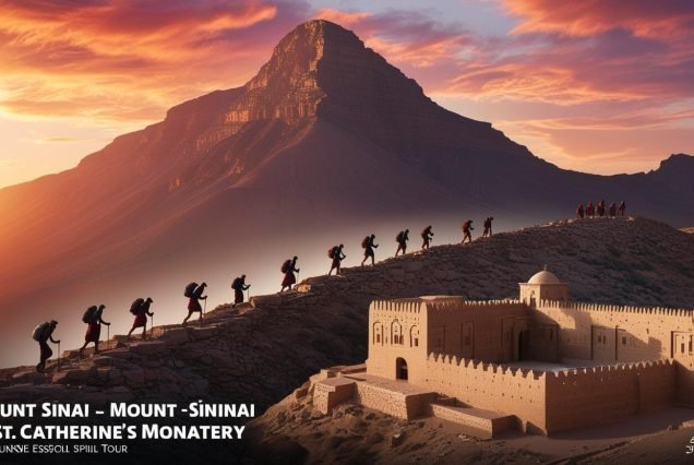 Mount Sinai sunrise tour, St. Catherine Monastery Egypt, hiking Mount Sinai, best sunrise in Egypt, Moses’ Mountain trek,PyraSafari Sharm El Sheikh