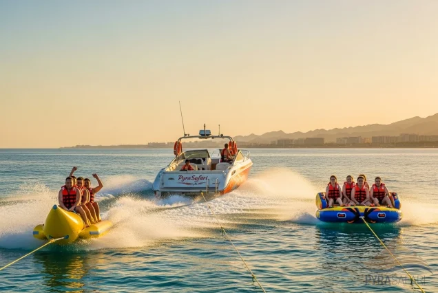 PyraSafari's exclusive Banana Boat and Tube Ride Combo in Sharm El Sheikh, sunset watersports