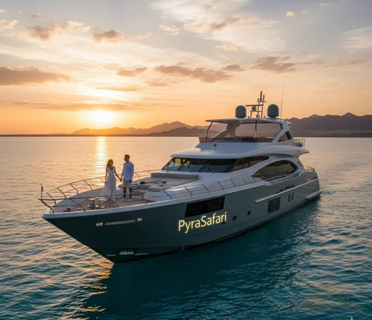 PyraSafari luxury tours Sharm El Sheikh private yacht.